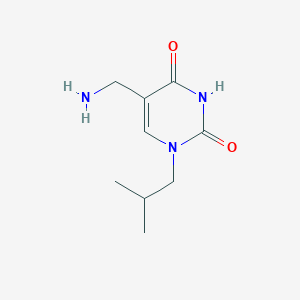 5-(Aminomethyl)-1-(2-methylpropyl)-1,2,3,4-tetrahydropyrimidine-2,4-dione