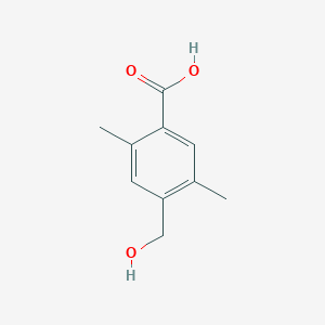 molecular formula C10H12O3 B13189192 4-(Hydroxymethyl)-2,5-dimethylbenzoic acid 