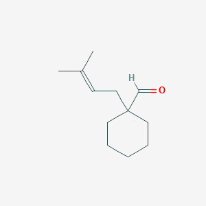 1-(3-Methylbut-2-EN-1-YL)cyclohexane-1-carbaldehyde