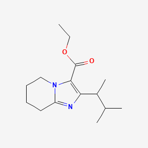 molecular formula C15H24N2O2 B13189209 Ethyl 2-(3-methylbutan-2-yl)-5H,6H,7H,8H-imidazo[1,2-a]pyridine-3-carboxylate 