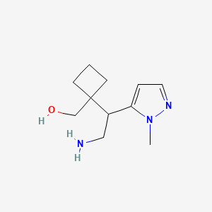 {1-[2-amino-1-(1-methyl-1H-pyrazol-5-yl)ethyl]cyclobutyl}methanol