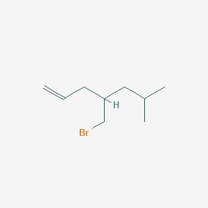 molecular formula C9H17Br B13189254 4-(Bromomethyl)-6-methylhept-1-ene 