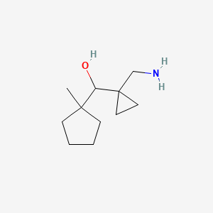 molecular formula C11H21NO B13189260 [1-(Aminomethyl)cyclopropyl](1-methylcyclopentyl)methanol 