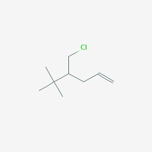 molecular formula C9H17Cl B13189282 4-(Chloromethyl)-5,5-dimethylhex-1-ene 