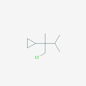 molecular formula C9H17Cl B13189292 (1-Chloro-2,3-dimethylbutan-2-yl)cyclopropane 