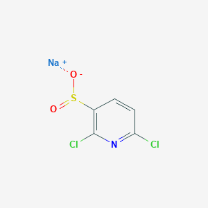 molecular formula C5H2Cl2NNaO2S B13189311 Sodium 2,6-dichloropyridine-3-sulfinate 