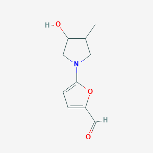 5-(3-Hydroxy-4-methylpyrrolidin-1-yl)furan-2-carbaldehyde