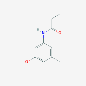 molecular formula C11H15NO2 B13189321 N-(3-Methoxy-5-methylphenyl)propanamide 