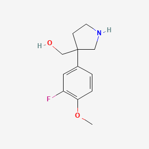 [3-(3-Fluoro-4-methoxyphenyl)pyrrolidin-3-yl]methanol