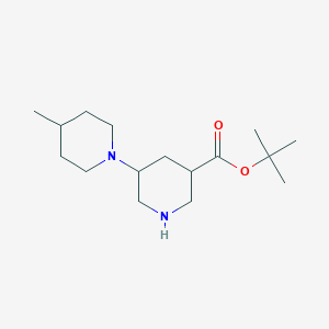 molecular formula C16H30N2O2 B13189366 tert-Butyl 5-(4-methylpiperidin-1-yl)piperidine-3-carboxylate 