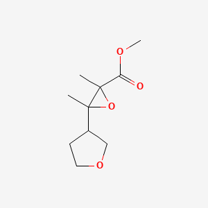 molecular formula C10H16O4 B13189395 Methyl 2,3-dimethyl-3-(oxolan-3-yl)oxirane-2-carboxylate 