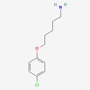 molecular formula C11H16ClNO B13189420 5-(4-Chlorophenoxy)pentan-1-amine 