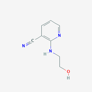 molecular formula C8H9N3O B1318946 2-((2-羟乙基)氨基)烟腈 CAS No. 440102-32-9