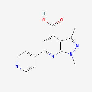 1,3-dimethyl-6-(pyridin-4-yl)-1H-pyrazolo[3,4-b]pyridine-4-carboxylic acid