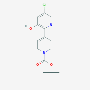 molecular formula C15H19ClN2O3 B13189492 tert-Butyl 4-(5-chloro-3-hydroxypyridin-2-yl)-1,2,3,6-tetrahydropyridine-1-carboxylate 