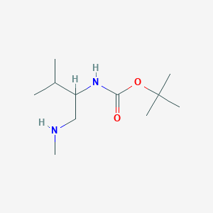 molecular formula C11H24N2O2 B13189510 tert-Butyl N-[3-methyl-1-(methylamino)butan-2-yl]carbamate 