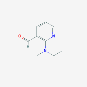 molecular formula C10H14N2O B13189512 2-[Methyl(propan-2-yl)amino]pyridine-3-carbaldehyde 