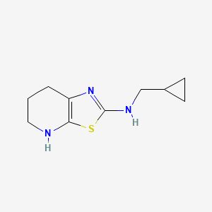 molecular formula C10H15N3S B13189518 N-(Cyclopropylmethyl)-4H,5H,6H,7H-[1,3]thiazolo[5,4-b]pyridin-2-amine 