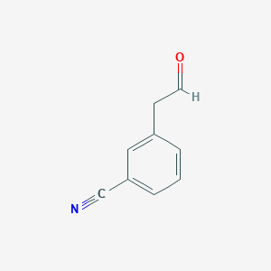 molecular formula C9H7NO B1318953 3-(2-氧代乙基)苯甲腈 CAS No. 109346-98-7