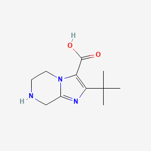 2-tert-Butyl-5H,6H,7H,8H-imidazo[1,2-a]pyrazine-3-carboxylic acid