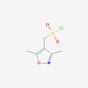 molecular formula C6H8ClNO3S B13189565 (3,5-Dimethylisoxazol-4-yl)methanesulfonyl chloride 