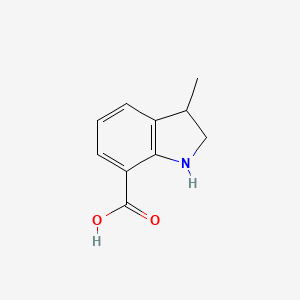 molecular formula C10H11NO2 B13189578 3-Methyl-2,3-dihydro-1H-indole-7-carboxylic acid 