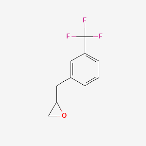 molecular formula C10H9F3O B13189597 2-([3-(Trifluoromethyl)phenyl]methyl)oxirane CAS No. 713-71-3