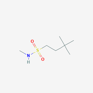 molecular formula C7H17NO2S B13189610 N,3,3-Trimethylbutane-1-sulfonamide 