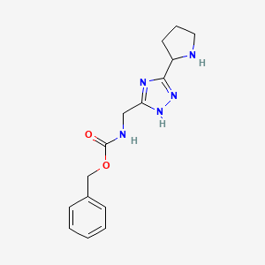 Benzyl N-{[3-(pyrrolidin-2-yl)-1H-1,2,4-triazol-5-yl]methyl}carbamate