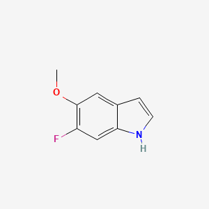 molecular formula C9H8FNO B1318963 6-氟-5-甲氧基-1H-吲哚 CAS No. 63762-83-4
