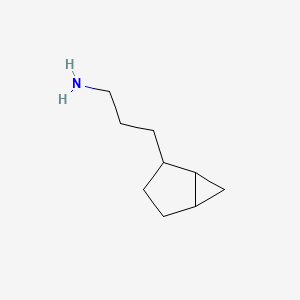 molecular formula C9H17N B13189733 3-(Bicyclo[3.1.0]hexan-2-YL)propan-1-amine 