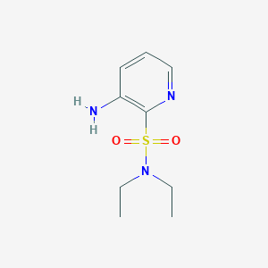 molecular formula C9H15N3O2S B13189740 3-Amino-N,N-diethyl-2-pyridinesulfonamide 