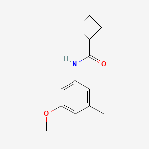 molecular formula C13H17NO2 B13189744 N-(3-Methoxy-5-methylphenyl)cyclobutanecarboxamide 