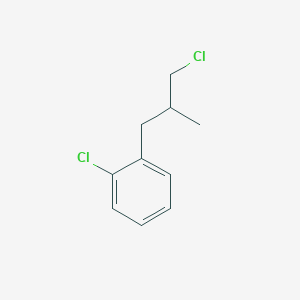 molecular formula C10H12Cl2 B13189747 1-Chloro-2-(3-chloro-2-methylpropyl)benzene 