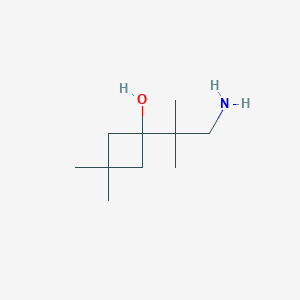 1-(1-Amino-2-methylpropan-2-yl)-3,3-dimethylcyclobutan-1-ol