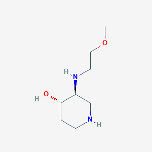 molecular formula C8H18N2O2 B13189765 (3S,4S)-3-[(2-Methoxyethyl)amino]piperidin-4-ol 