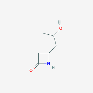 molecular formula C6H11NO2 B13189787 4-(2-Hydroxypropyl)azetidin-2-one 