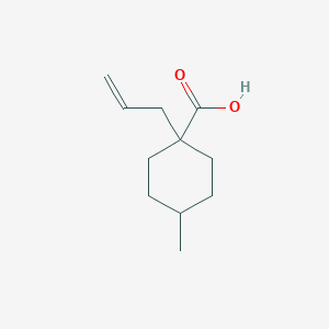 molecular formula C11H18O2 B13189810 4-Methyl-1-(prop-2-en-1-yl)cyclohexane-1-carboxylic acid 