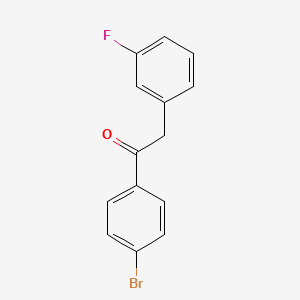molecular formula C14H10BrFO B1318982 4'-Bromo-2-(3-fluorophenyl)acetophenone CAS No. 252562-55-3