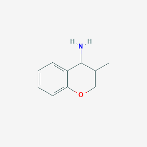 molecular formula C10H13NO B13189828 3-methyl-3,4-dihydro-2H-1-benzopyran-4-amine 