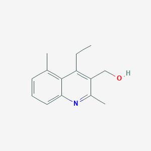 molecular formula C14H17NO B13189838 (4-Ethyl-2,5-dimethylquinolin-3-yl)methanol 