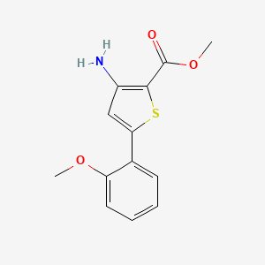 molecular formula C13H13NO3S B1318986 Methyl 3-amino-5-(2-methoxyphenyl)thiophene-2-carboxylate CAS No. 354811-94-2