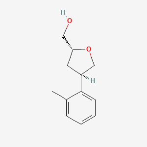 molecular formula C12H16O2 B13189914 [(2R,4R)-4-(2-Methylphenyl)oxolan-2-yl]methanol 