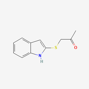 molecular formula C11H11NOS B13189915 1-(1H-Indol-2-ylsulfanyl)propan-2-one 