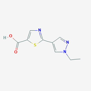 2-(1-Ethyl-1H-pyrazol-4-yl)-1,3-thiazole-5-carboxylic acid