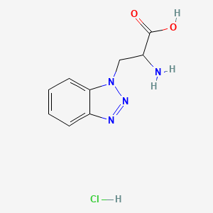 molecular formula C9H11ClN4O2 B13189941 2-amino-3-(1H-1,2,3-benzotriazol-1-yl)propanoic acid hydrochloride 