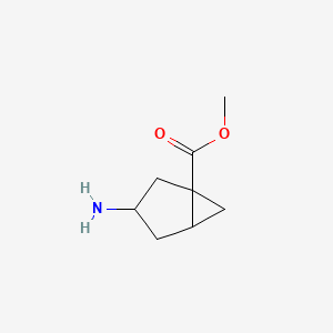 molecular formula C8H13NO2 B13189951 Methyl 3-aminobicyclo[3.1.0]hexane-1-carboxylate 