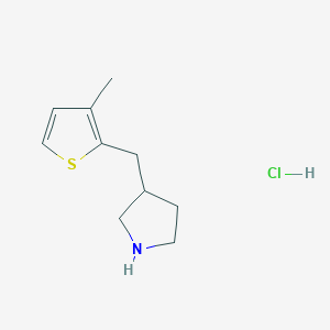 molecular formula C10H16ClNS B13189965 3-((3-Methylthiophen-2-yl)methyl)pyrrolidine hydrochloride 