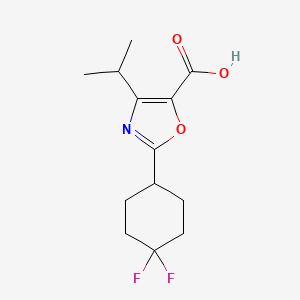 2-(4,4-Difluorocyclohexyl)-4-(propan-2-yl)-1,3-oxazole-5-carboxylic acid