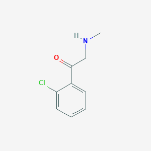 molecular formula C9H10ClNO B13189990 1-(2-Chlorophenyl)-2-(methylamino)ethan-1-one 